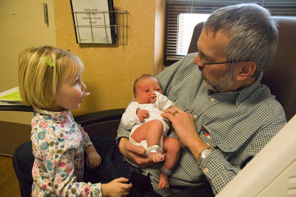 Grandpa Gary And Sophia With Cassidy