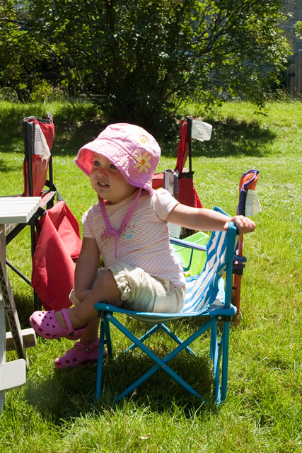 Cutie In A Camping Chair