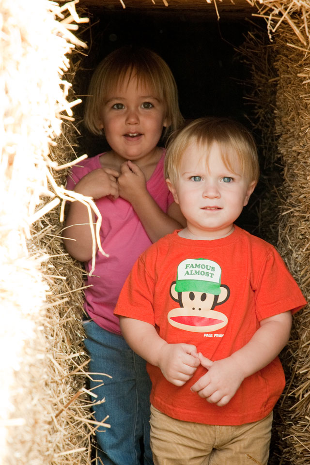 Cassidy And Bennett In The Straw Maze